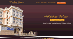 Desktop Screenshot of krishnapalacehotel.com